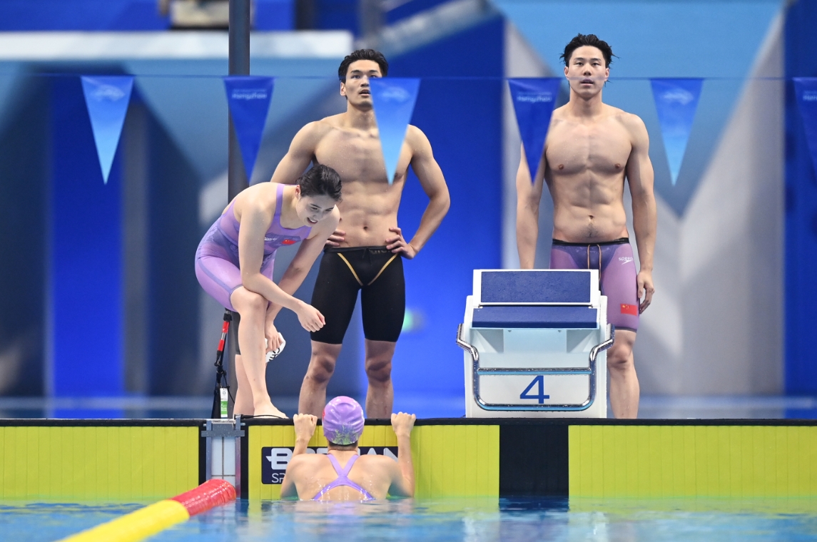 覃海洋50米蛙泳夺金 助中国代表团获第100枚金牌