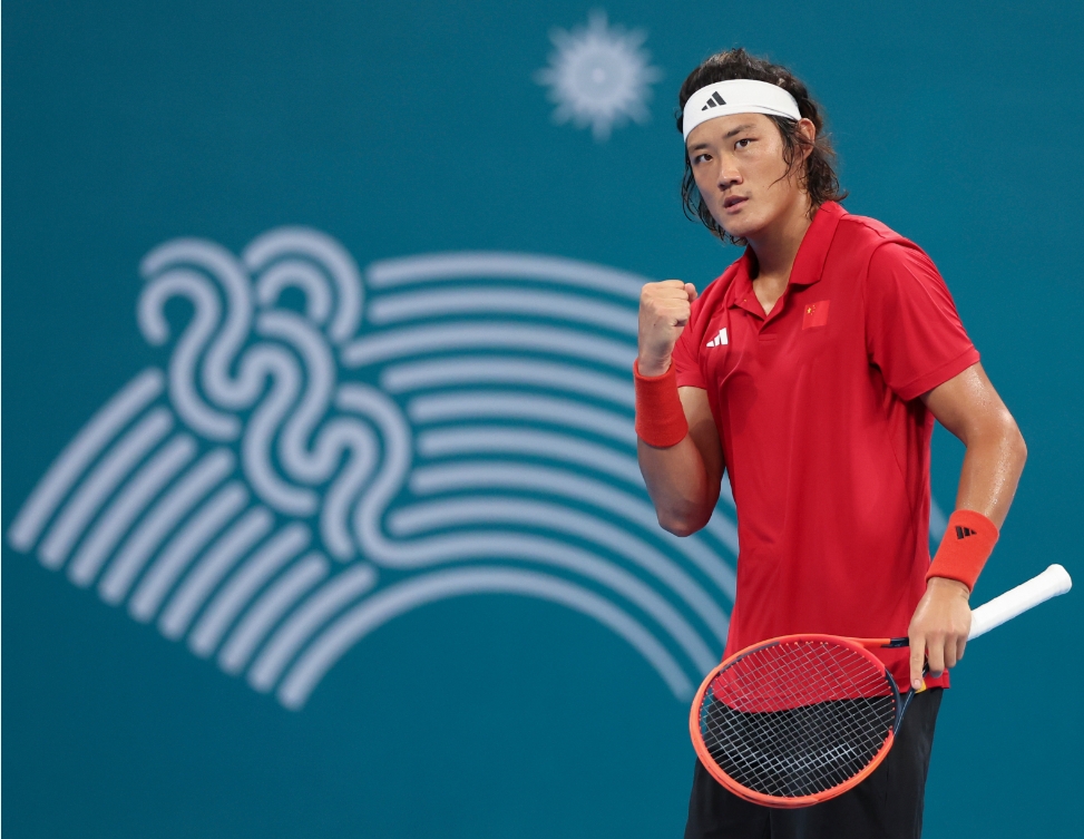 张之臻夺冠 中国网球时隔29年再夺亚运男单金牌