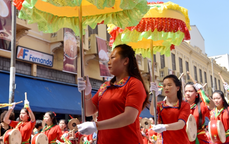 巴西圣保罗“唐人街”开埠145周年 迎来中国风“狂欢节”